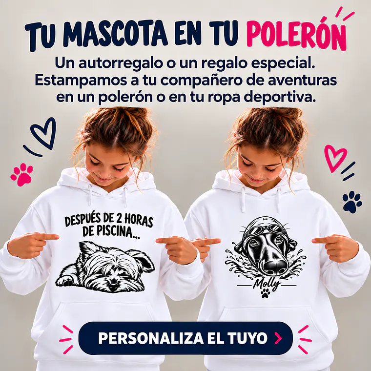 Estampa tu mascota en Polerón 1