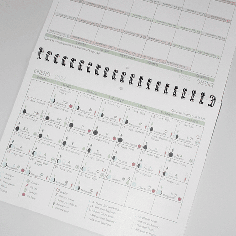 Calendario y planeador lunar 