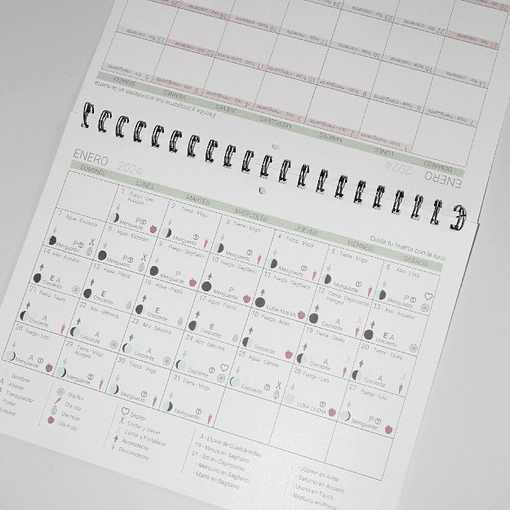 Calendario y planeador lunar 