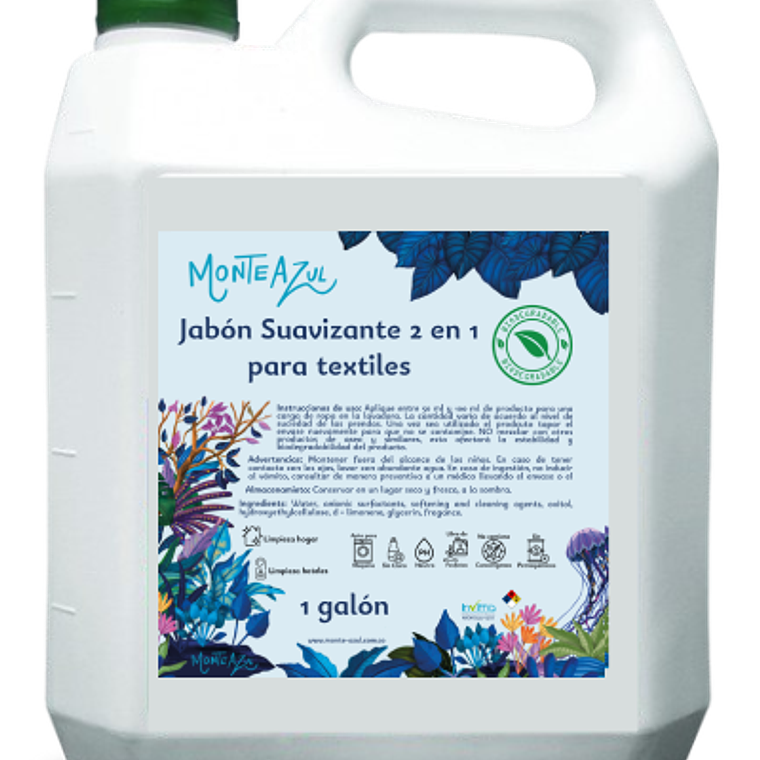 Jabón Suavizante 2 en 1 para textiles 1 galón 1