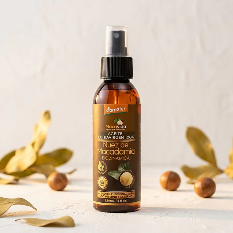 Aceite virgen de nuez de macadamia  120 ml  1