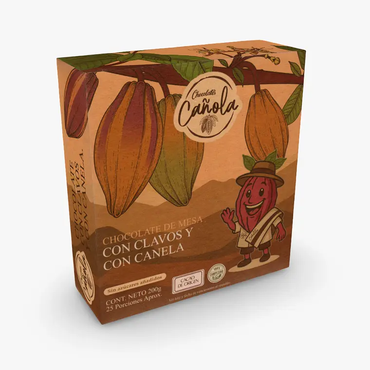 Chocolate de Mesa con Clavos y Canela 200 g | Cañola | Colombia 2