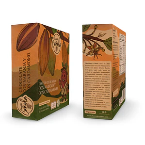 Chocolate de Mesa con Naranja y Cardamomo 200 g | Cañola | Colombia