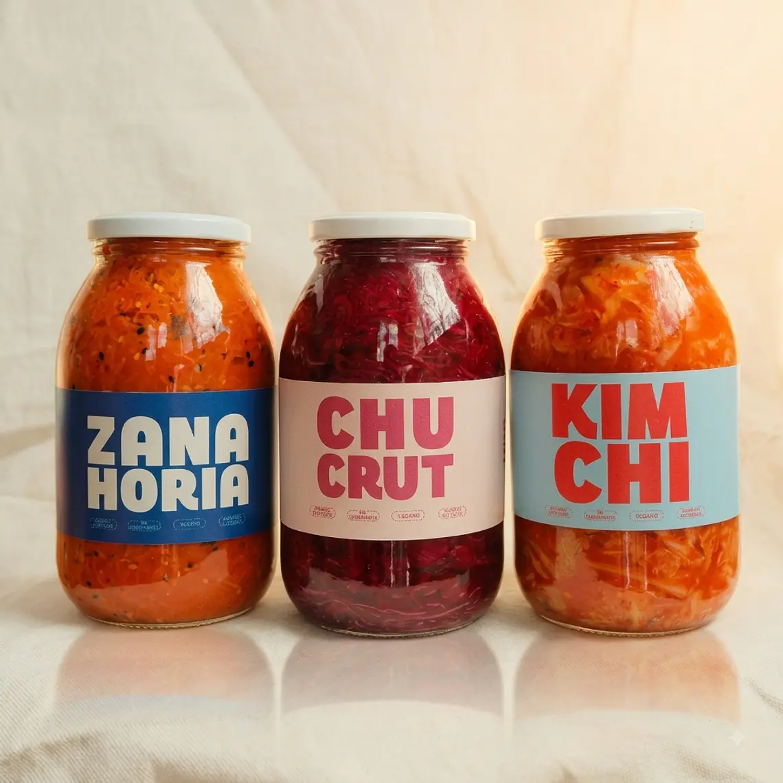 Combo Fermentos | Chukrut | Kimchi | Zanahoria | Colombia 1