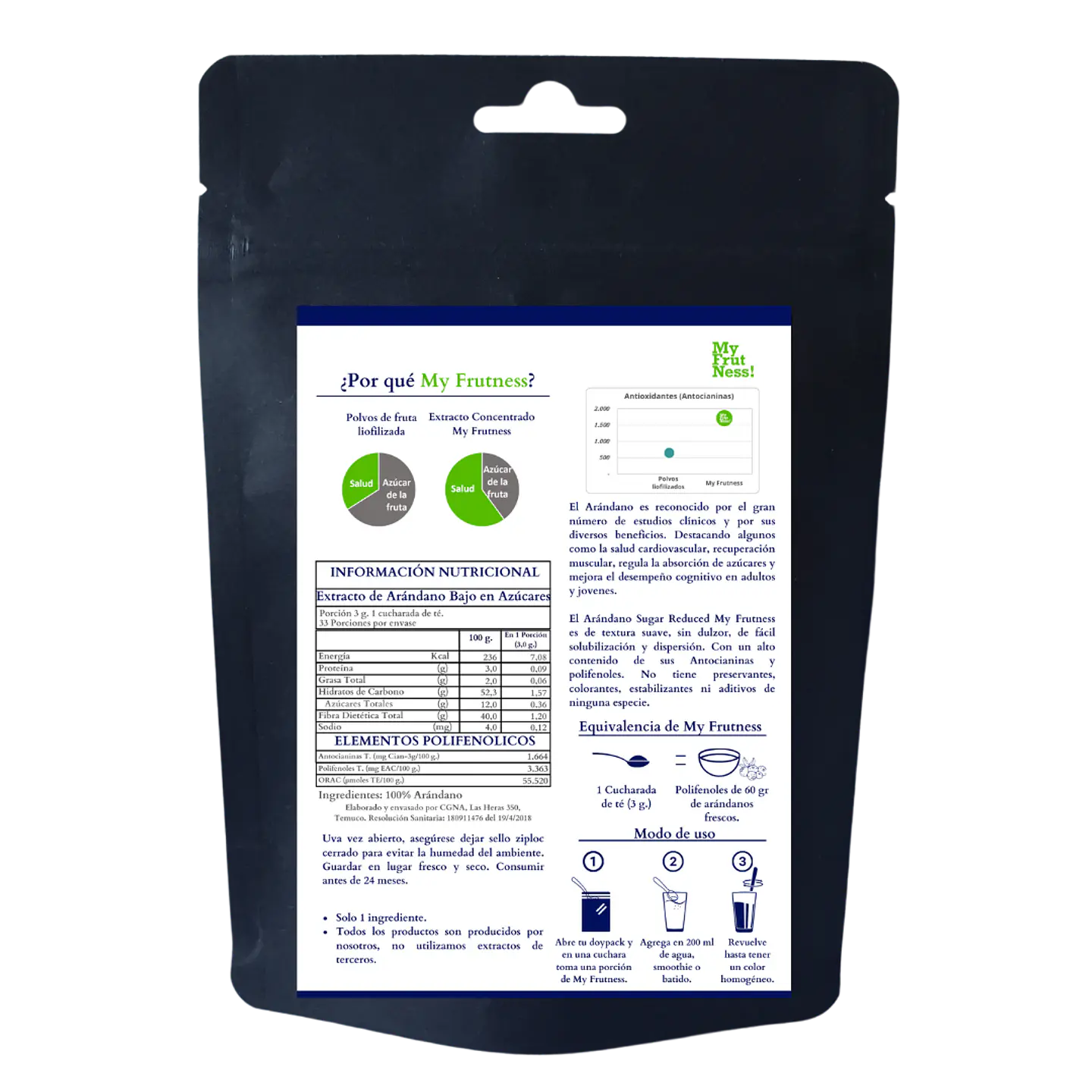 Polvo Premium de Arándano 100gr 2
