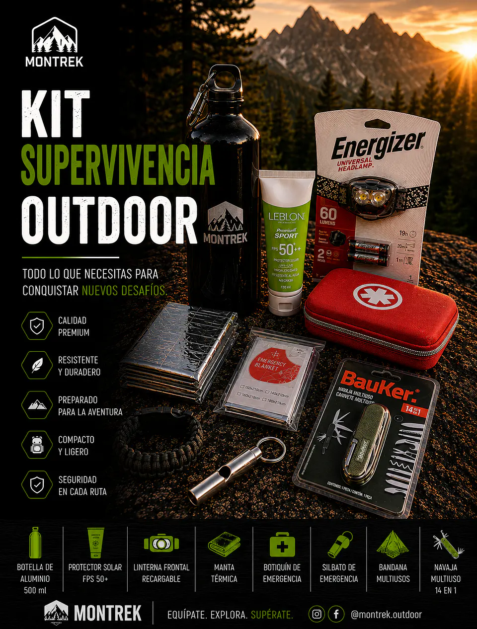Kit Supervivencia Outdoor MONTREK 1