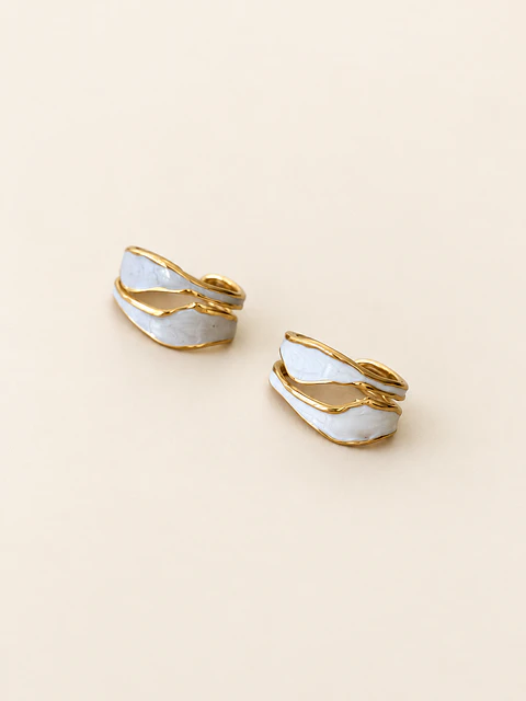 Anillo Grieta Blanco / Gris