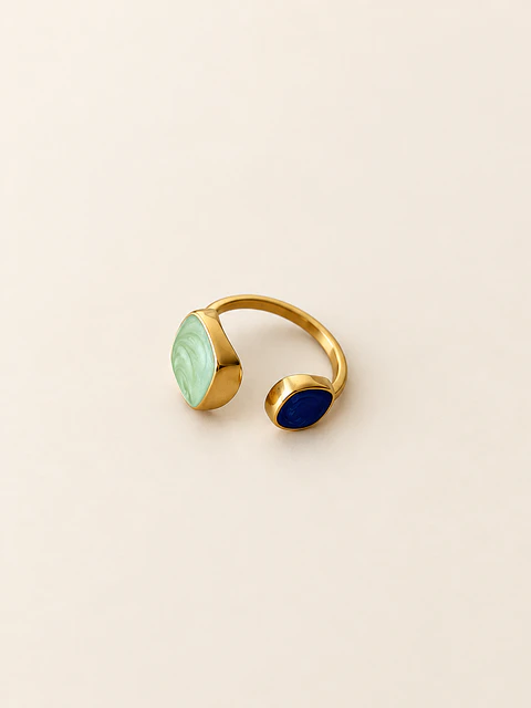 Anillo Encuentro Verde - Azul