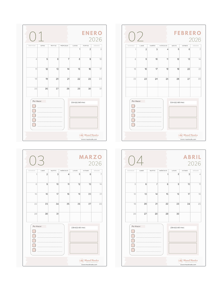 Diario de Lectura Mood Nooks – edición Imprimible/ digital 3