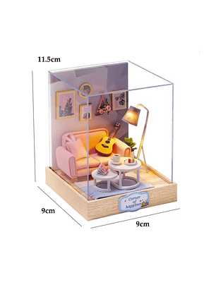 Rompecabezas 3d. Living Room Nook + Book Nook