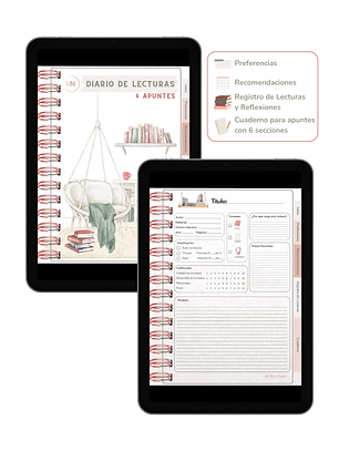 Diario de Lecturas & Apuntes Interactivo. Mood Nooks