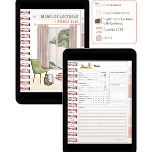 Diario Interactivo de Lecturas & Agenda 2026. Mood Nooks 