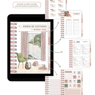 Diario Interactivo de Lecturas & Agenda 2026. Mood Nooks 