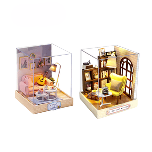 Rompecabezas 3d. Living Room Nook + Book Nook. Incluye Diario Digital de Lecturas Gratis