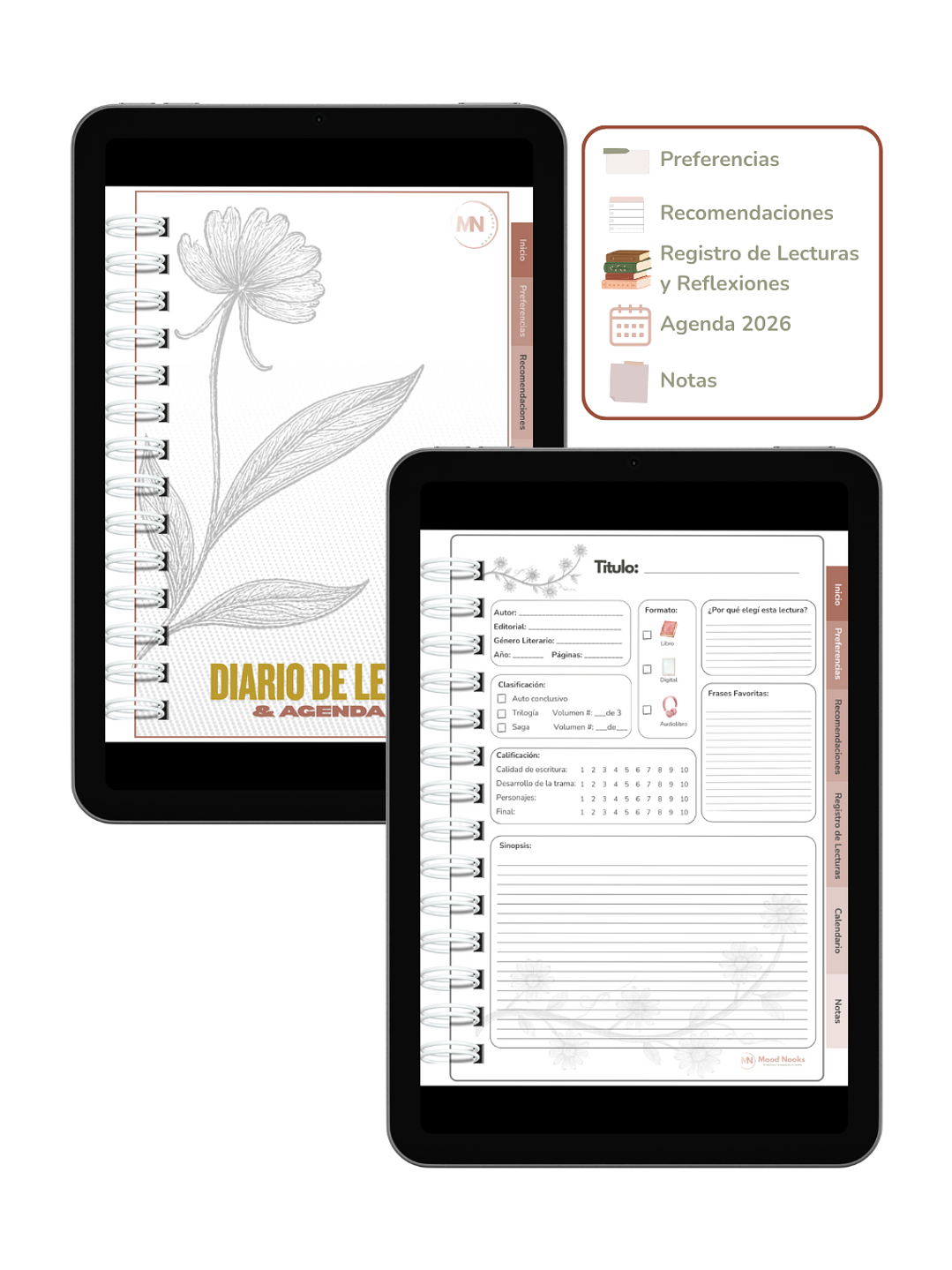 Diario Interactivo de Lecturas & Agenda 2026. Orgánica 1