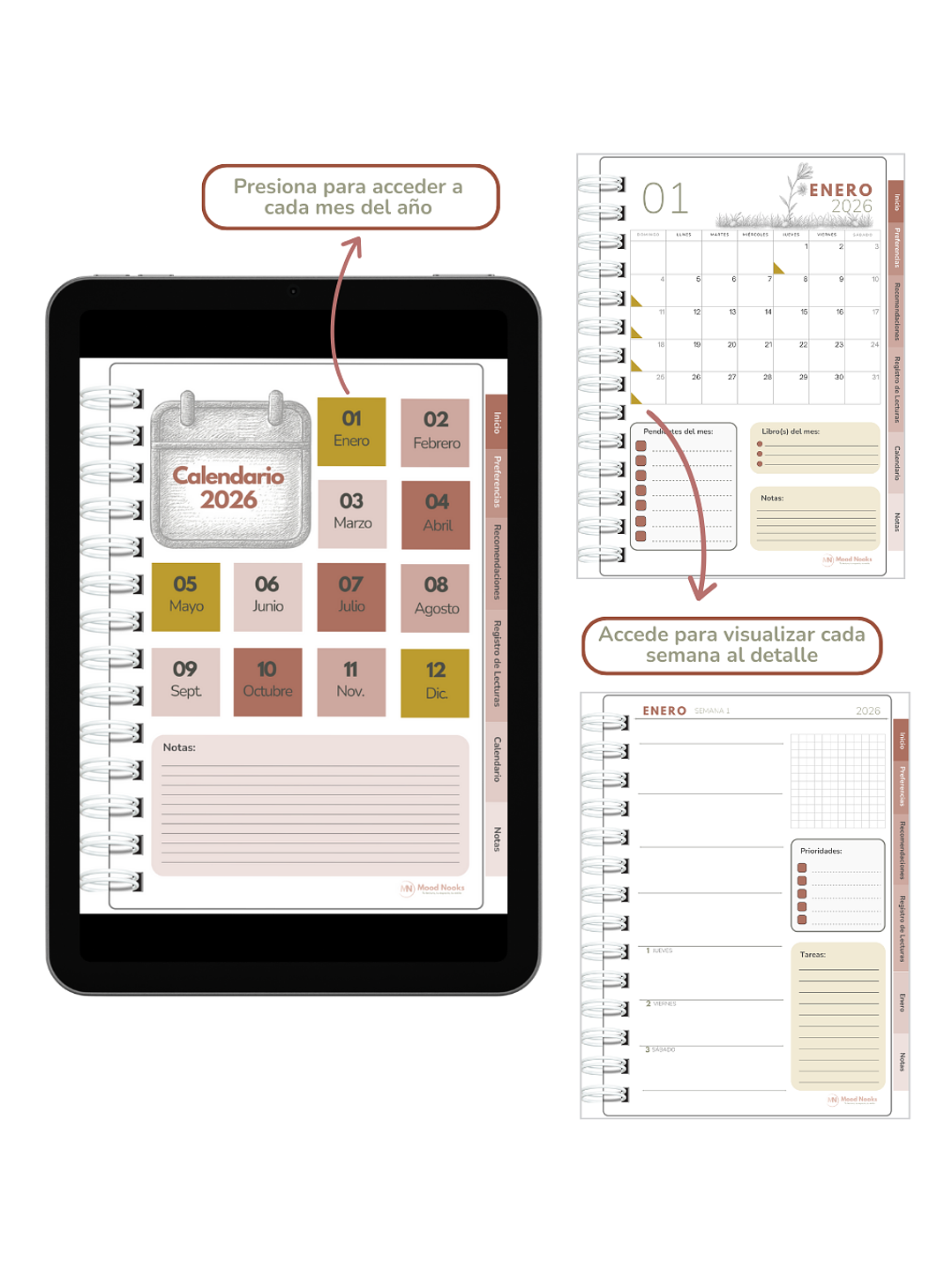 Diario Interactivo de Lecturas & Agenda 2026. Orgánica 6