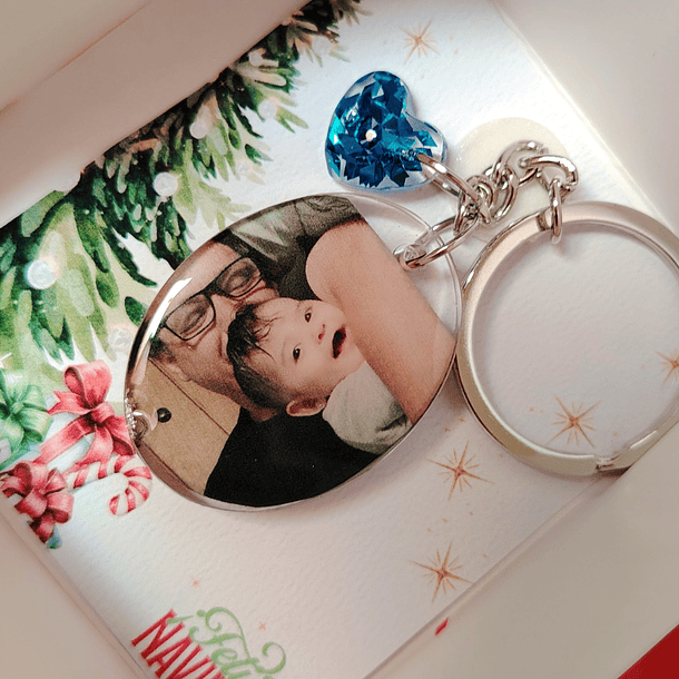 Llavero en Resina Personalizado con foto (ovalado) 