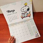 Planificador horizontal Mensual Snoopy (12 meses desde el mes actual) 3