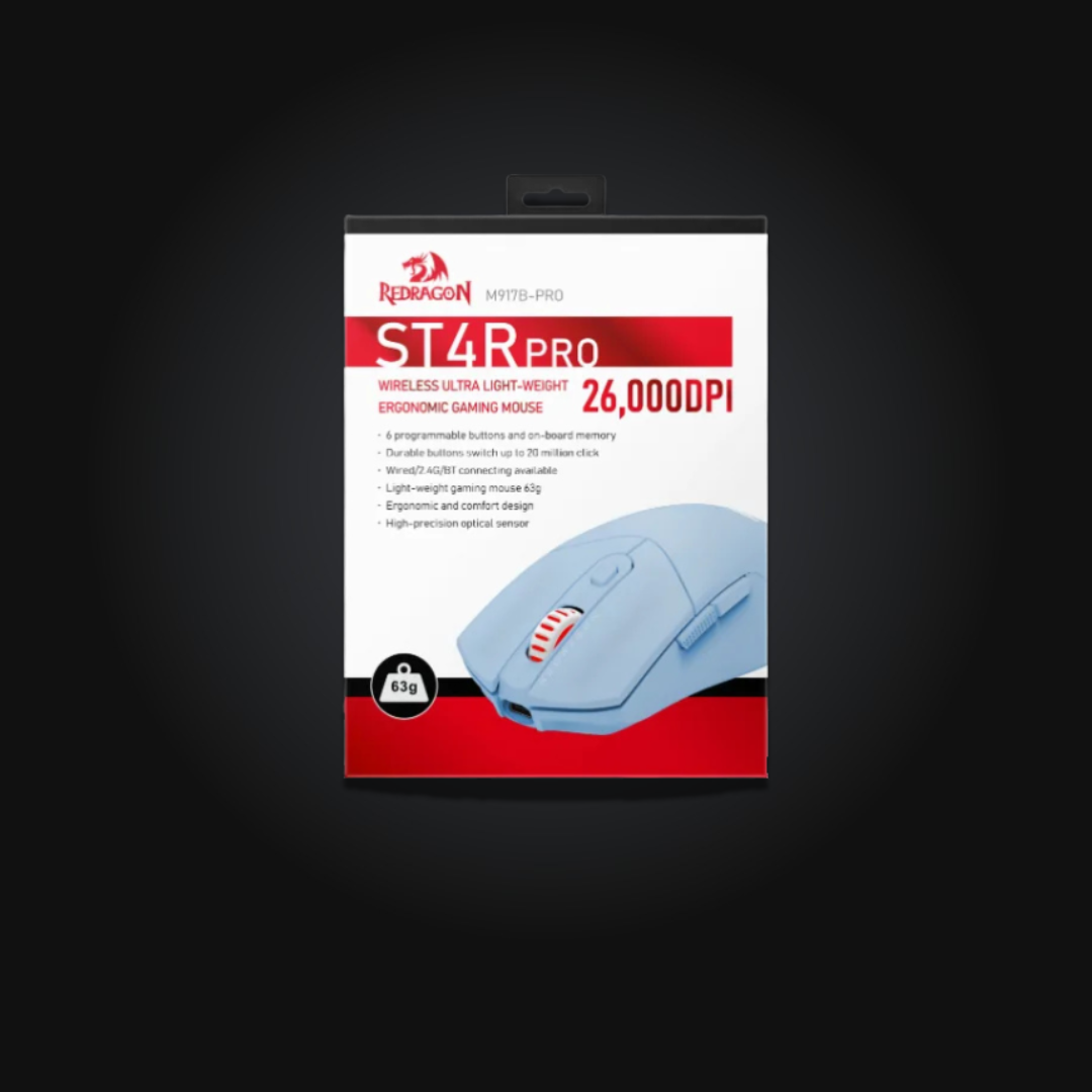Mouse Redragon ST4R Pro Inalámbrico | Celeste 3