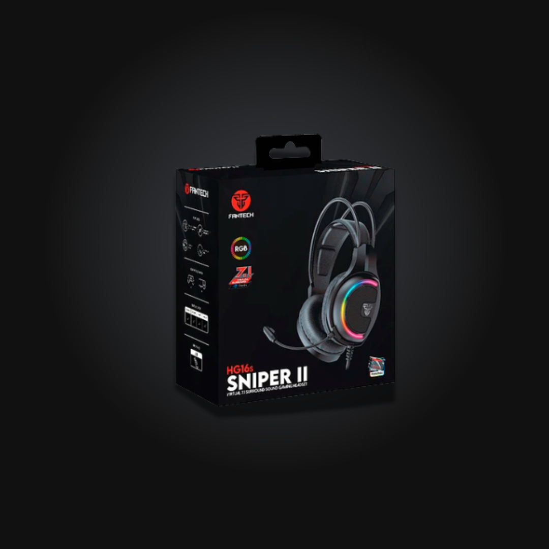 Audífonos Gamer Fantech HG16 Sniper RGB 7.1 3