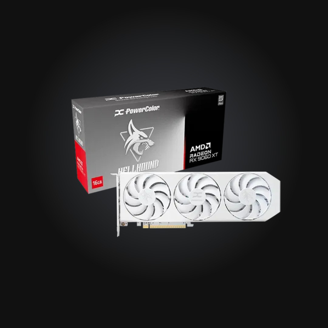 PowerColor Hellhound Spectral White Radeon RX 9060 XT 16GB 1