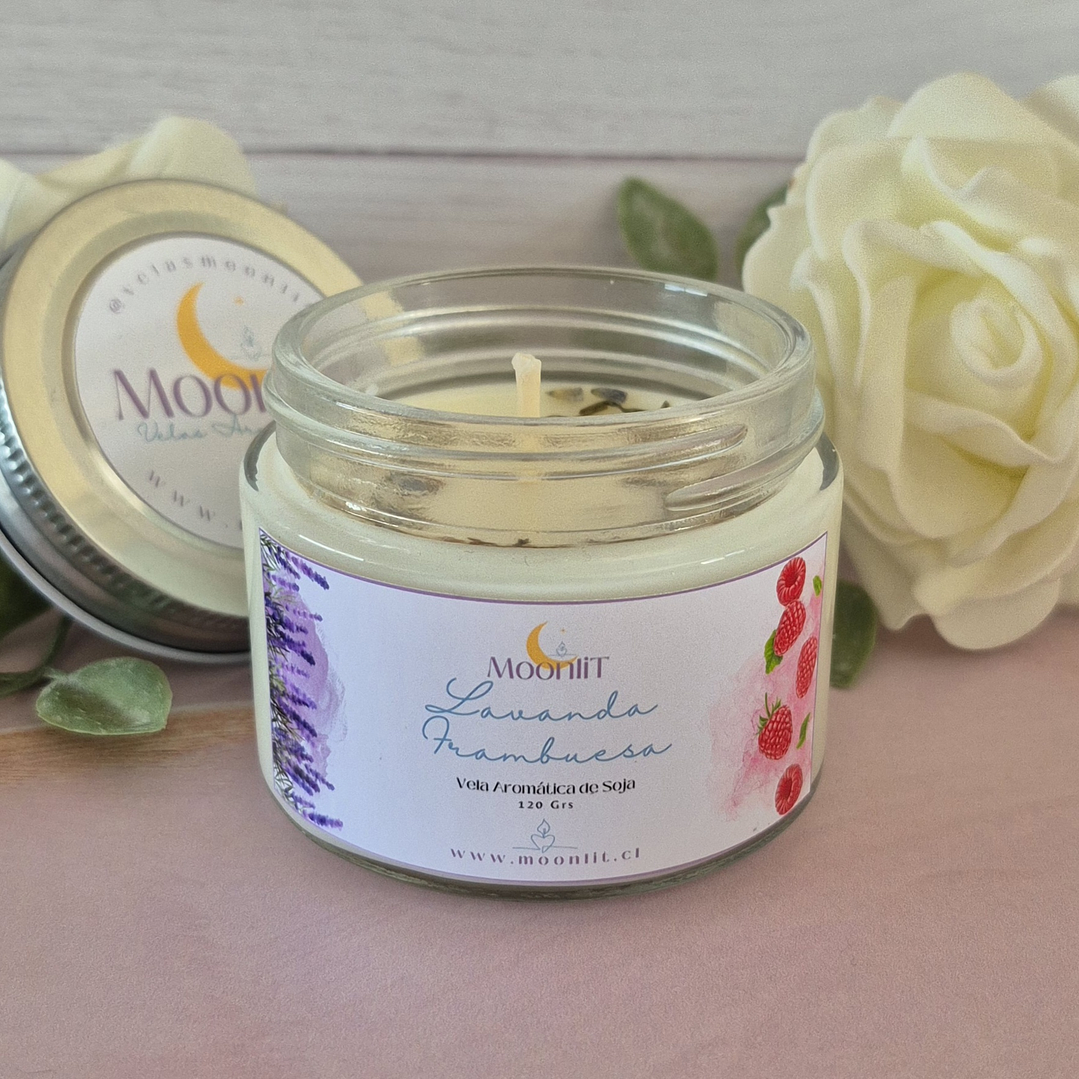 Vela Lavanda Frambuesa 120gr 1