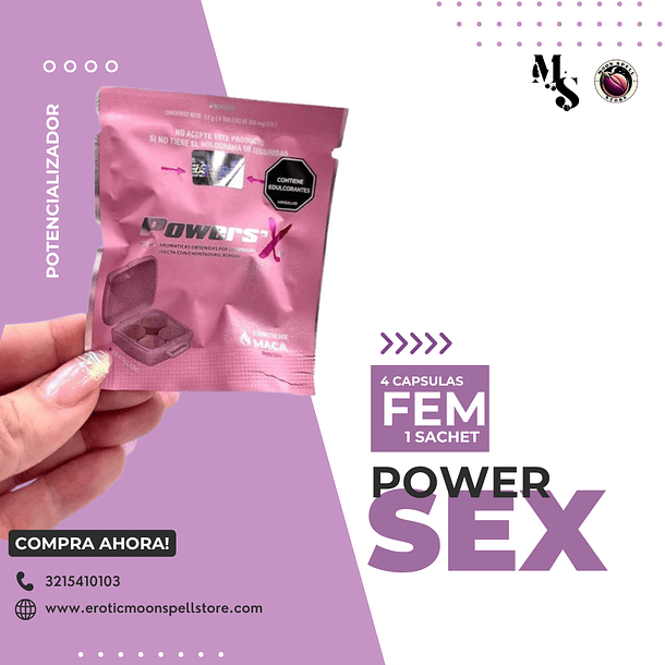 Potenciador Sexual Femenino Power Sex Sachet X 4 Tab