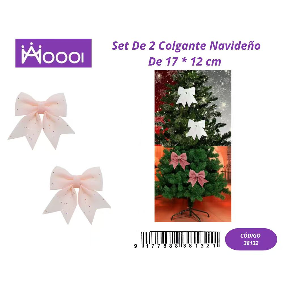Set de 2 Lazos, Colgante Navideño de 17*12cm 1