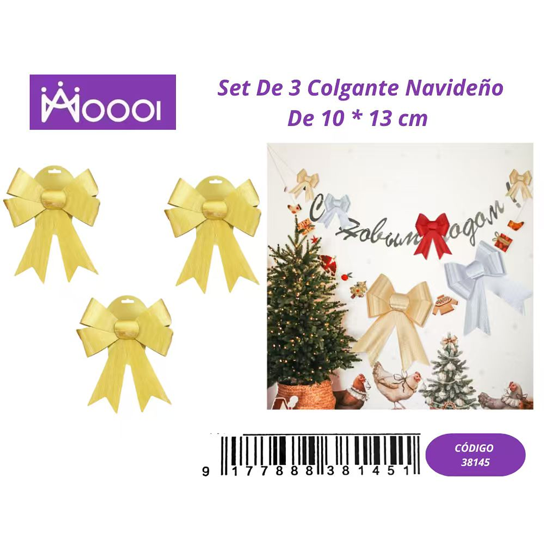 Set de 3 Colgante Navideño de 10*13cm 1