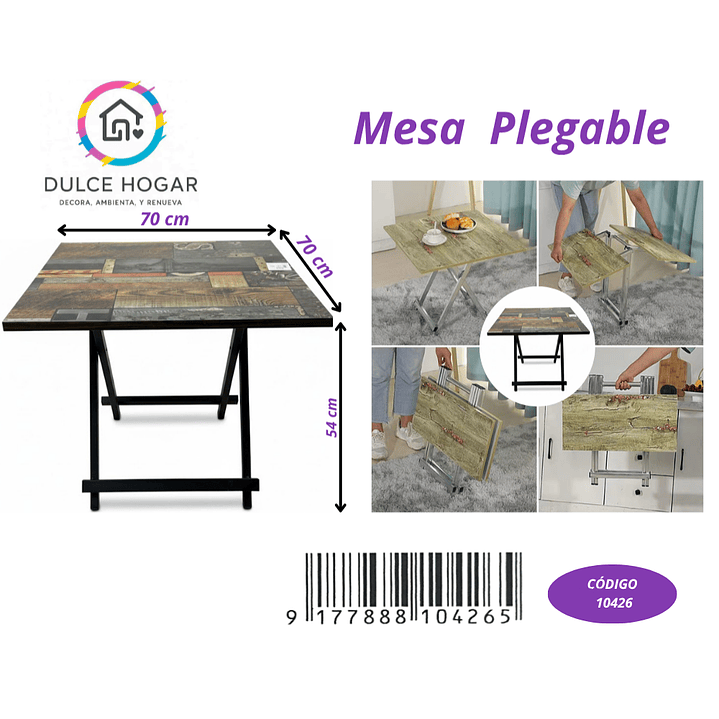 Mesa plegable 54*70 1