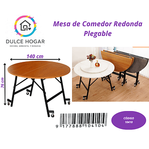 Mesa de comedor redonda plegable de 140*76cm