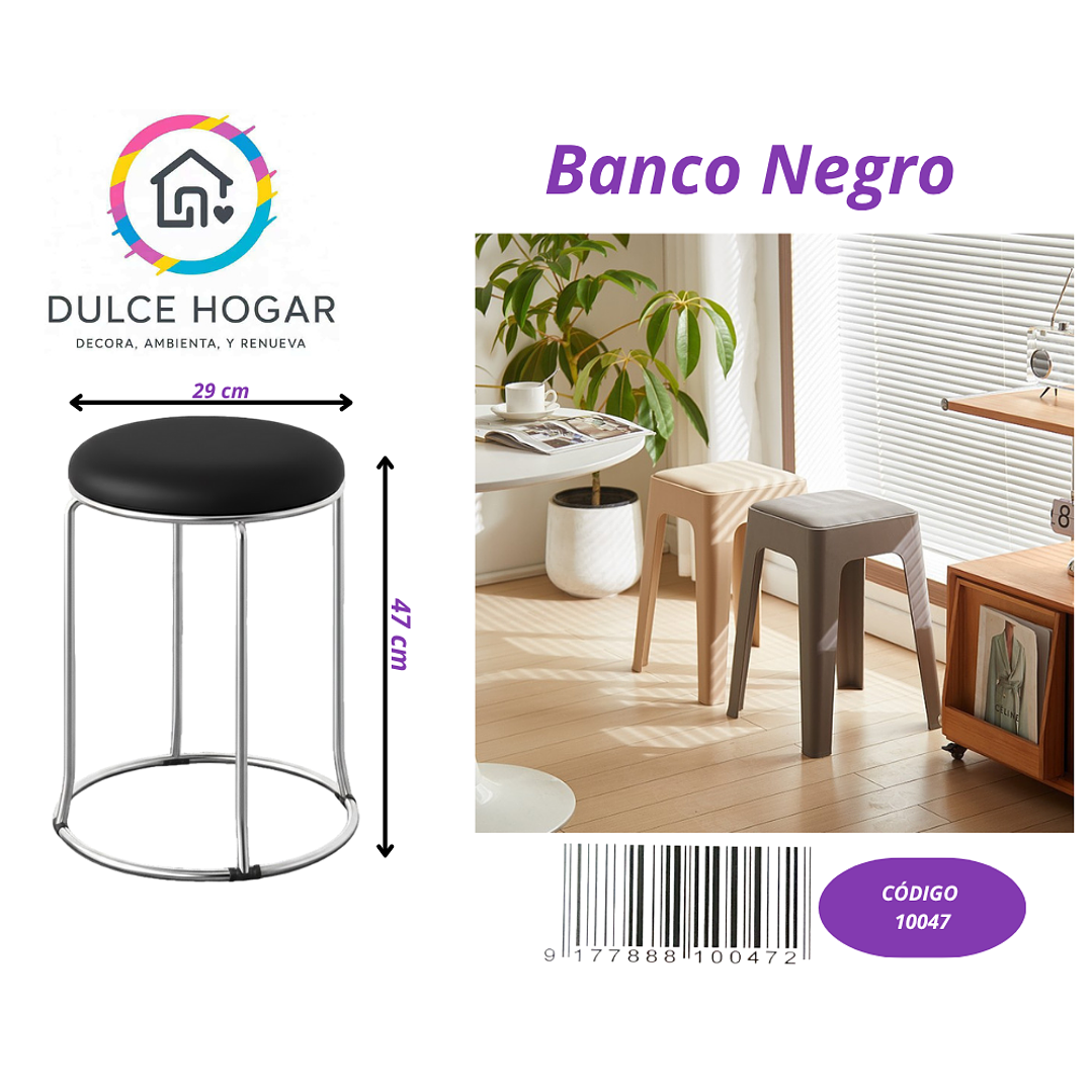 Banco, Piso metálico negro de 47*29cm 1