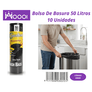 Bolsa de basura 50 litros 10 und