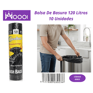 Bolsa de basura 120 litros 10 und