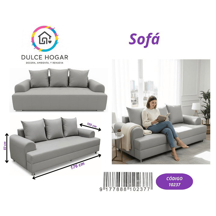 SOFÁ GRIS  1