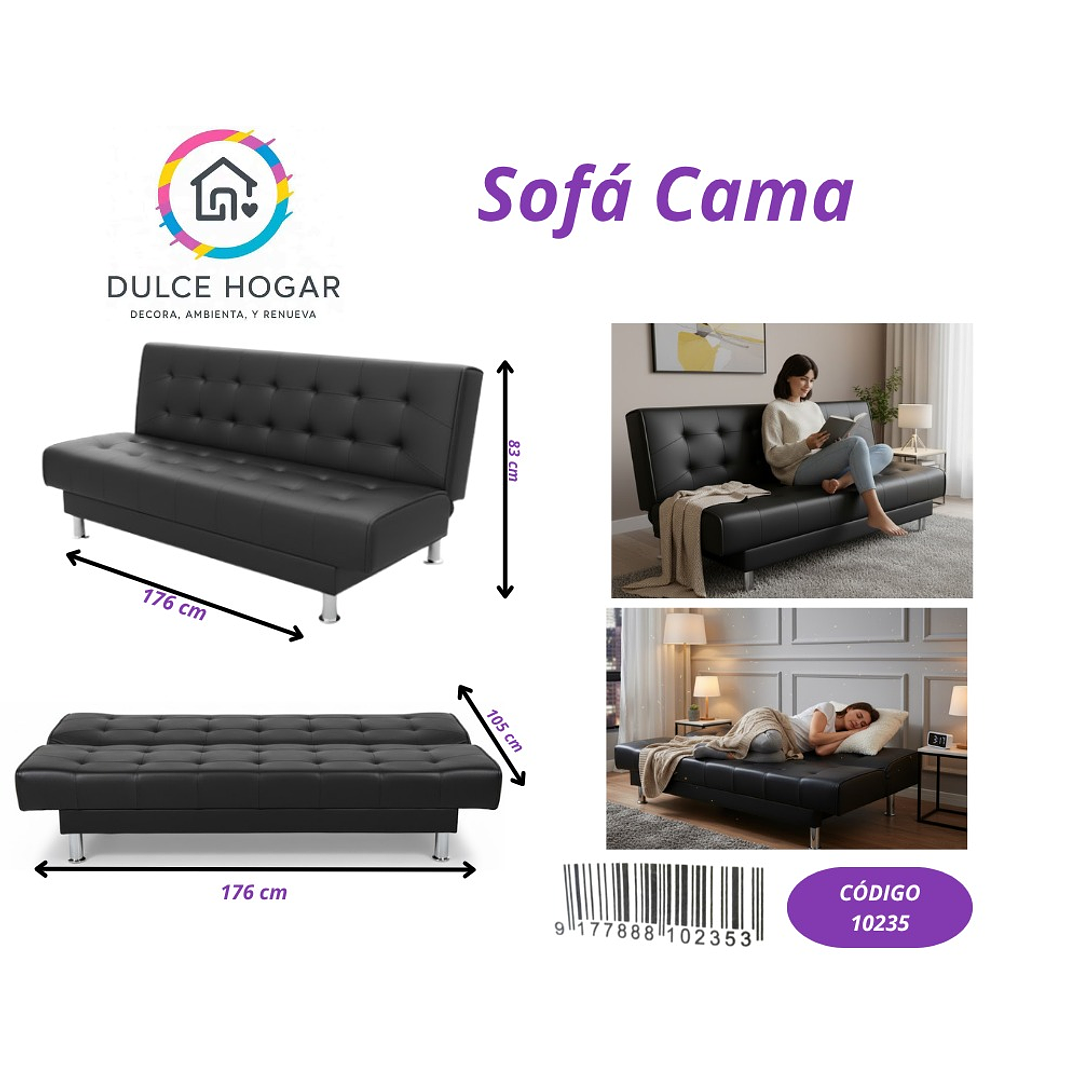SOFÁ CAMA NEGRO  1