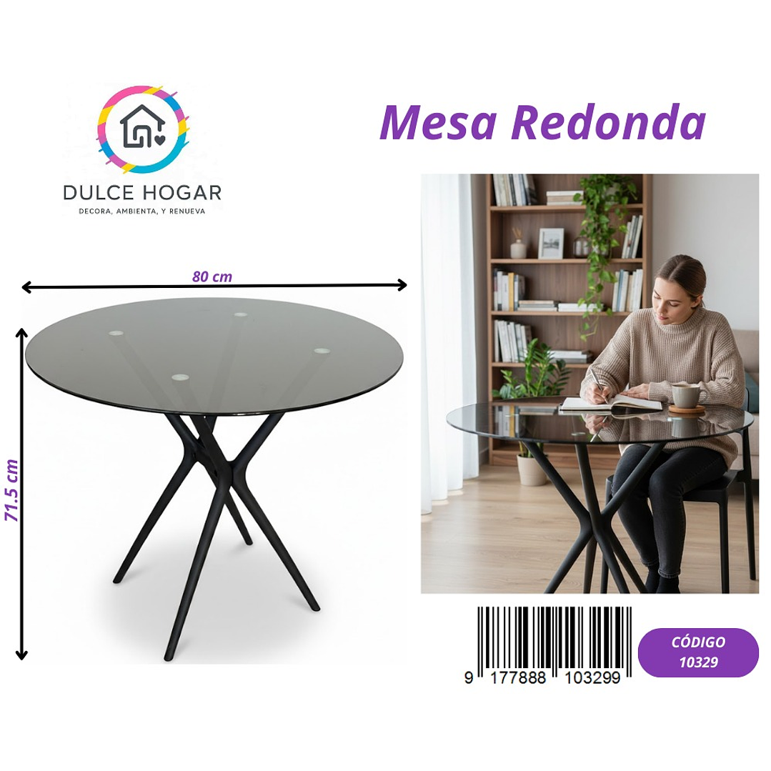 MESA REDONDA DE VIDRIO  1