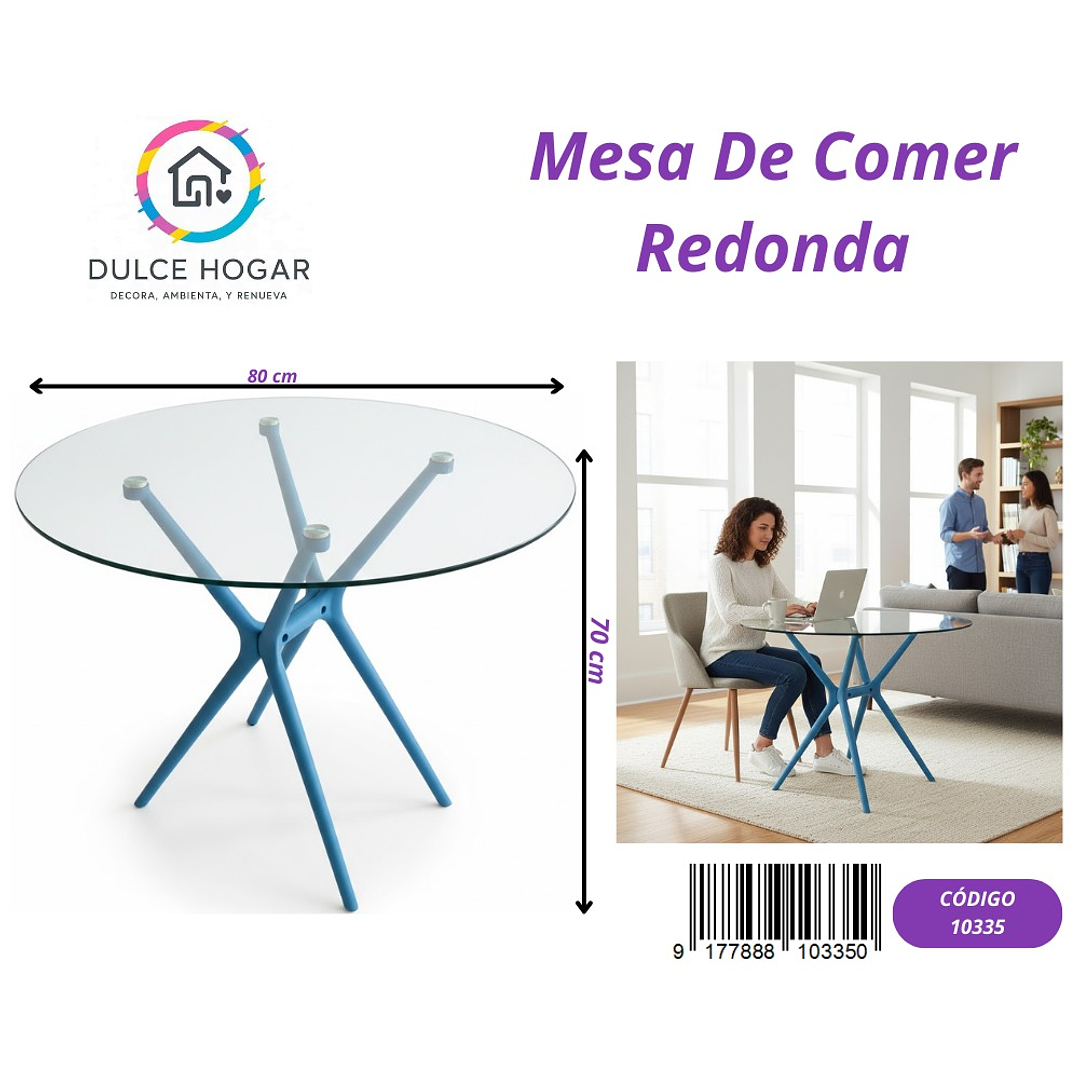 MESA DE VIDRIO REDONDA  1