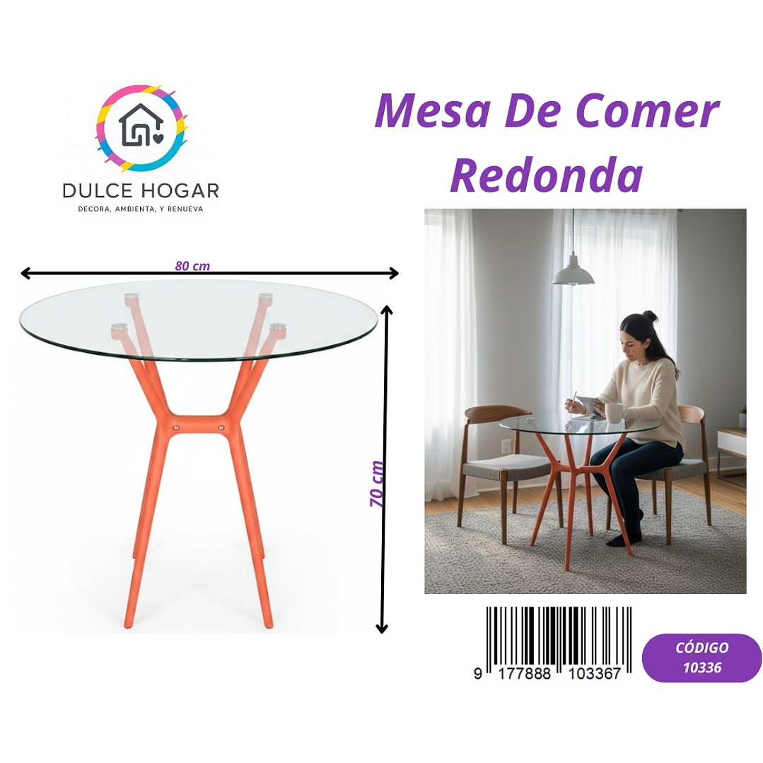 MESA DE VIDRIO REDONDA  1