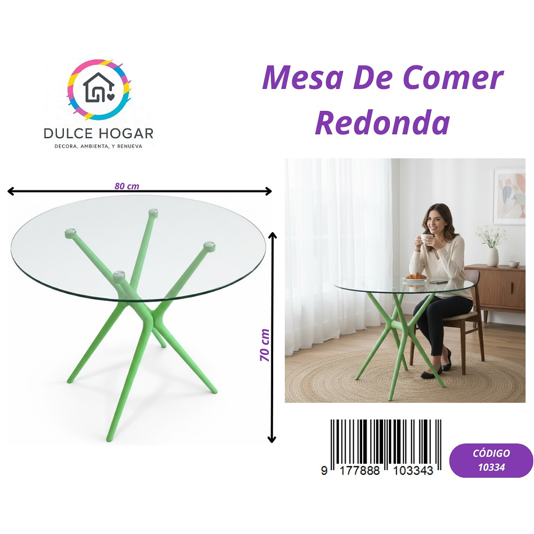 MESA DE VIDRIO REDONDA  1