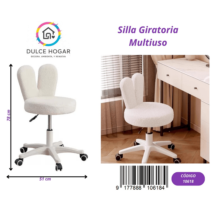 SILLA GIRATORIA MULTIUSO 1