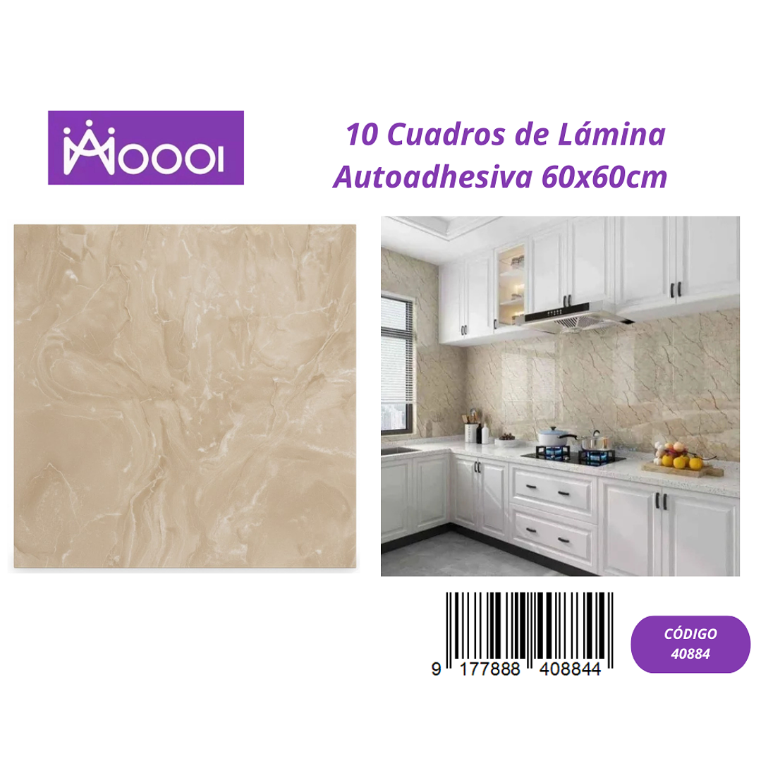 10 cuadros de Lamina Autoadhesiva 60x60cm 1