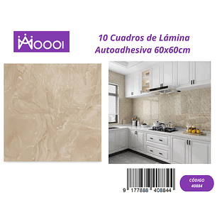 10 cuadros de Lamina Autoadhesiva 60x60cm