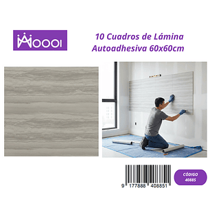10 cuadros de Lamina Autoadhesiva 60x60cm