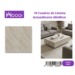 10 cuadros de Lamina Autoadhesiva 60x60cm