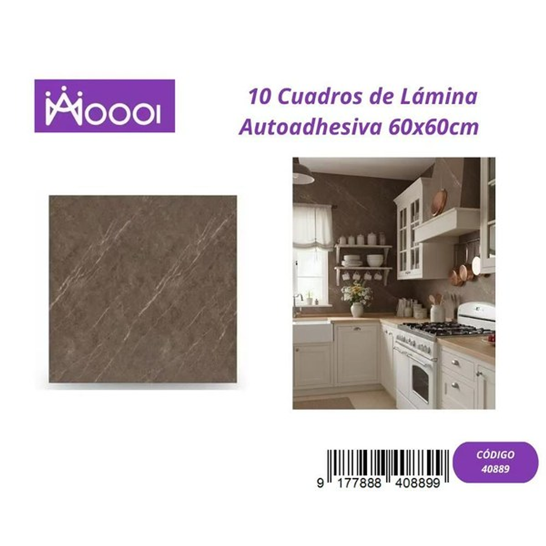 10 cuadros de Lamina Autoadhesiva 60x60cm 1