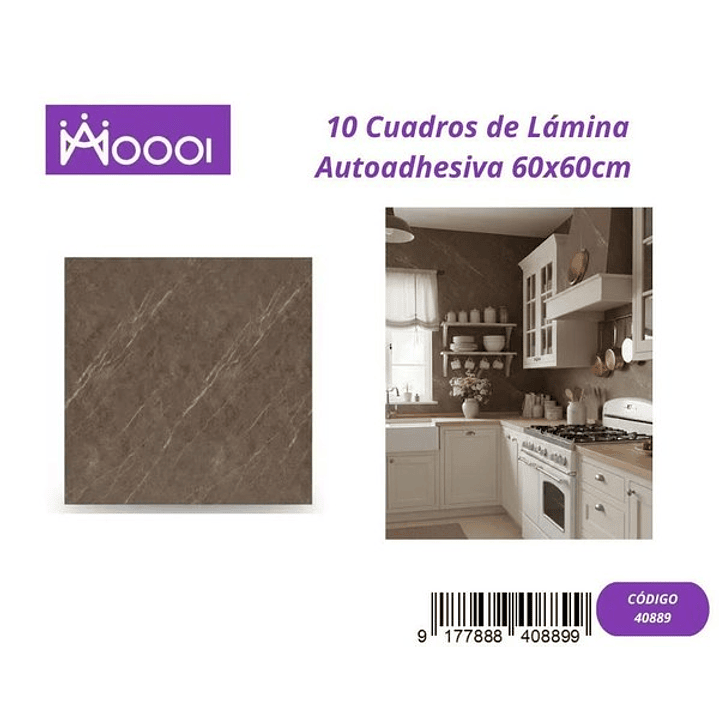 10 cuadros de Lamina Autoadhesiva 60x60cm 1