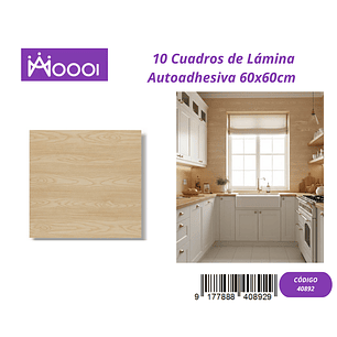 10 cuadros de Lamina Autoadhesiva 60x60cm