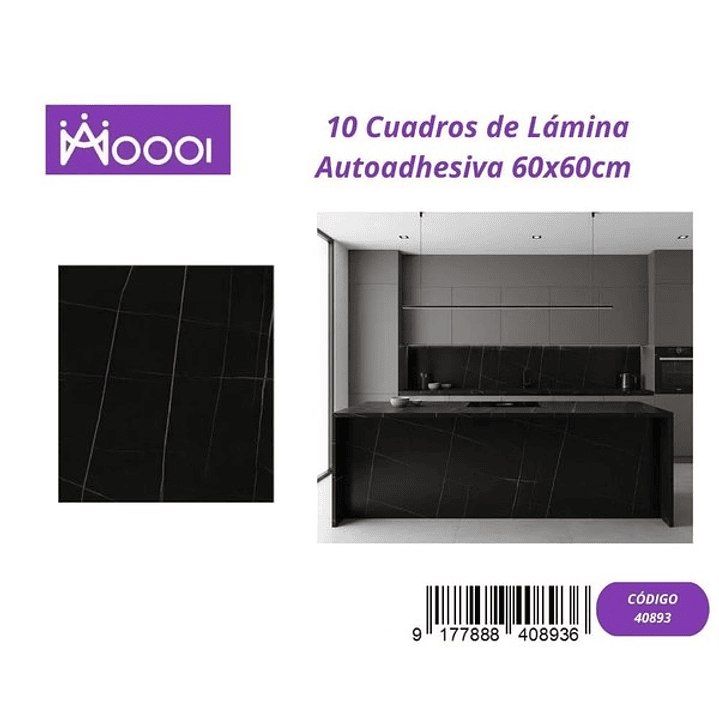 10 cuadros de Lamina Autoadhesiva 60x60cm 1