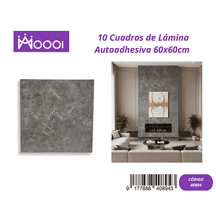10 cuadros de Lamina Autoadhesiva 60x60cm